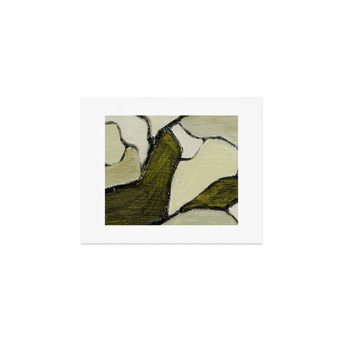 Olive Green Abstract Art Art Print Gallery Image 1