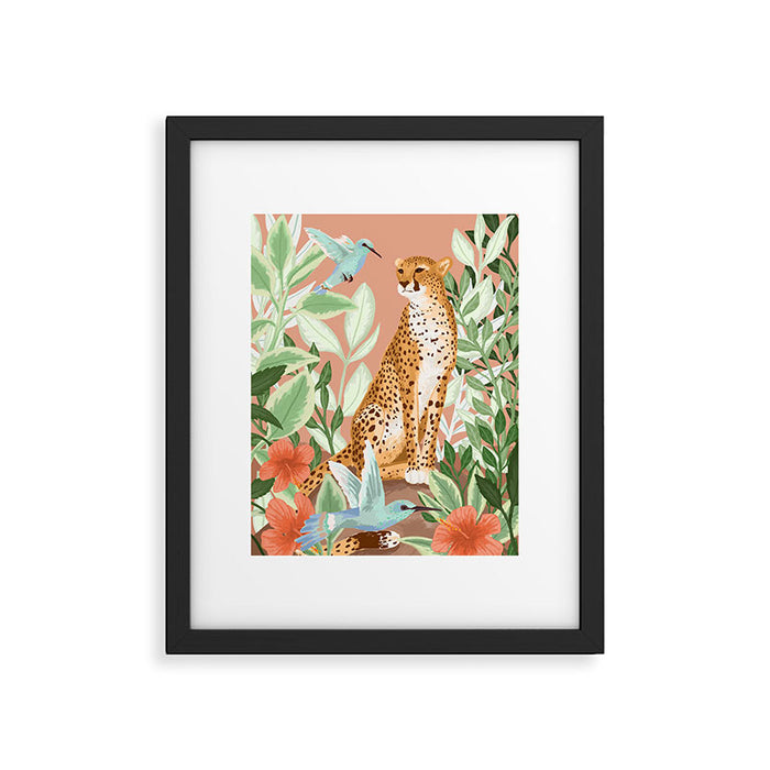 Tropical Cheetah Framed Art Print Gallery Image 1