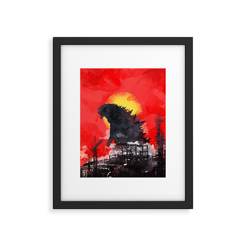 godzilla 5 Framed Art Print Gallery Image 5