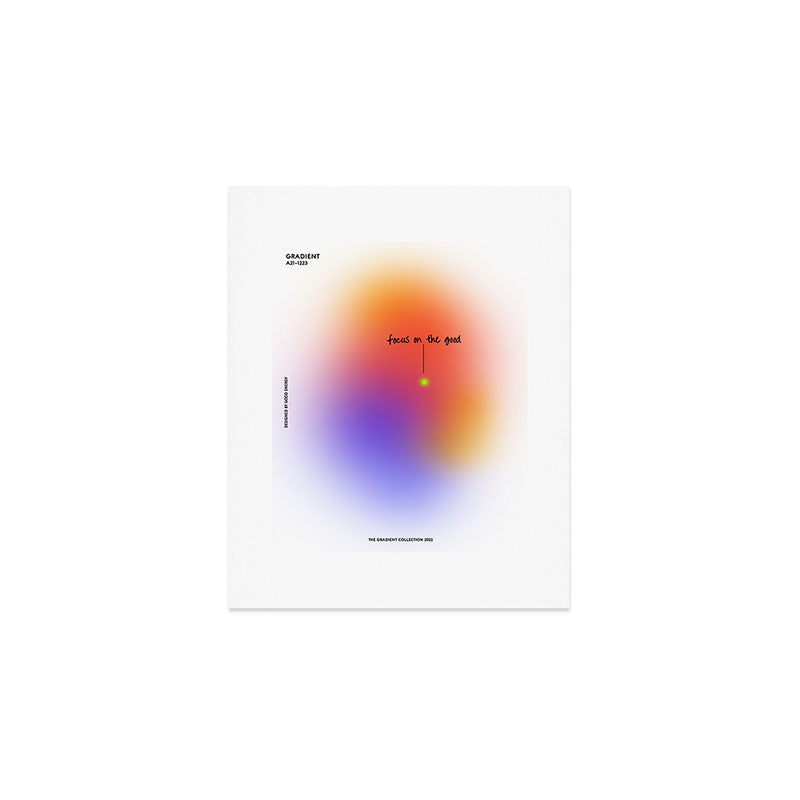 Focus On The Good: Aura-Gradient-Quote-Decor Art Print Gallery Image 1
