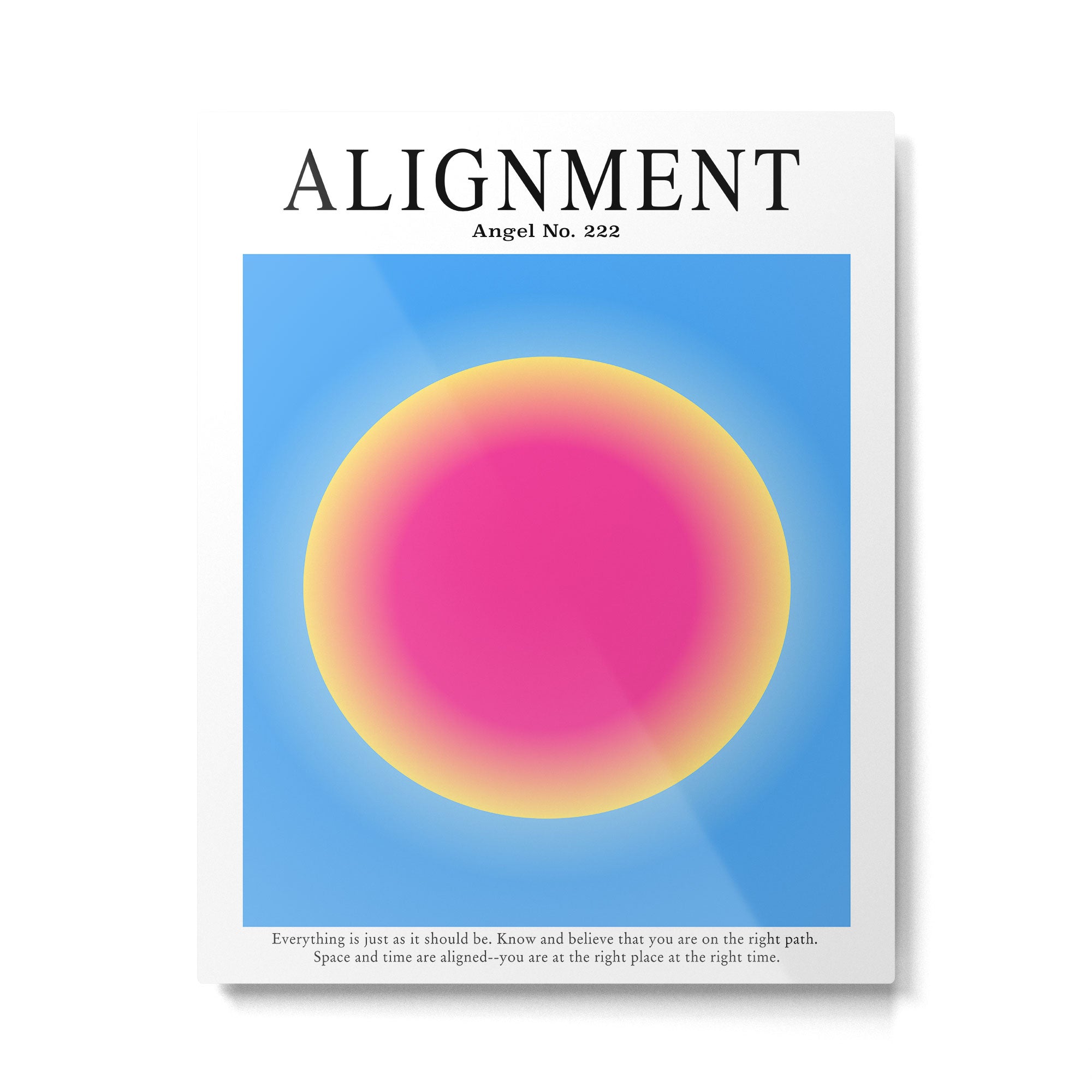 Gradient Angel Numbers: Angel Number 222 - Alignment  Metal Print Gallery Image 4