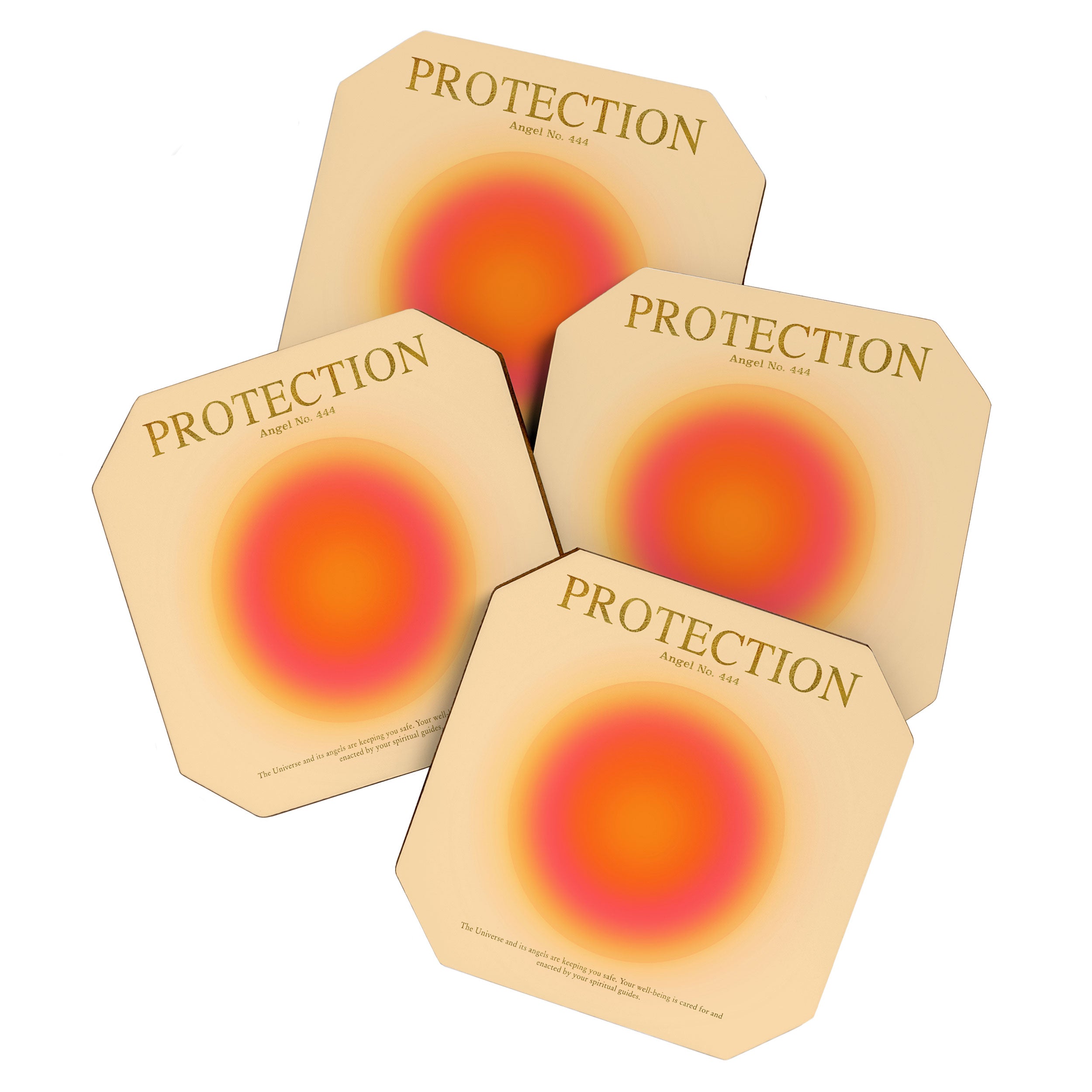 Gradient Angel Numbers: Angel Number 444 - Protection Coaster Gallery Image 1