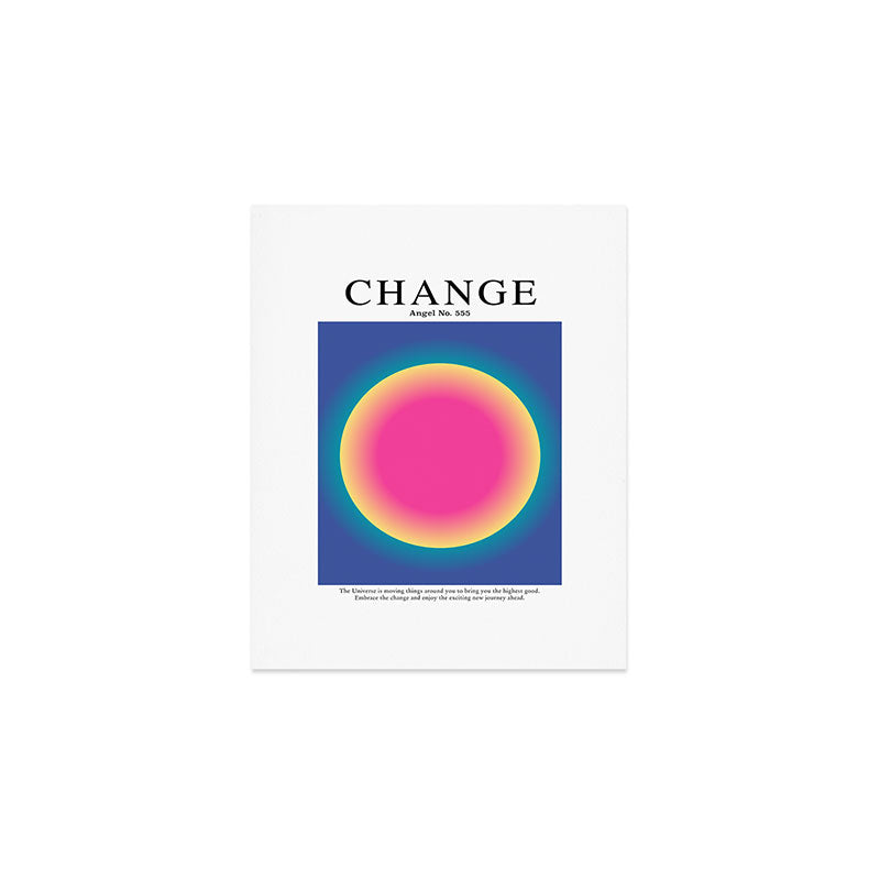 Gradient Angel Numbers: Angel Number 555 - Change Art Print Gallery Image 1