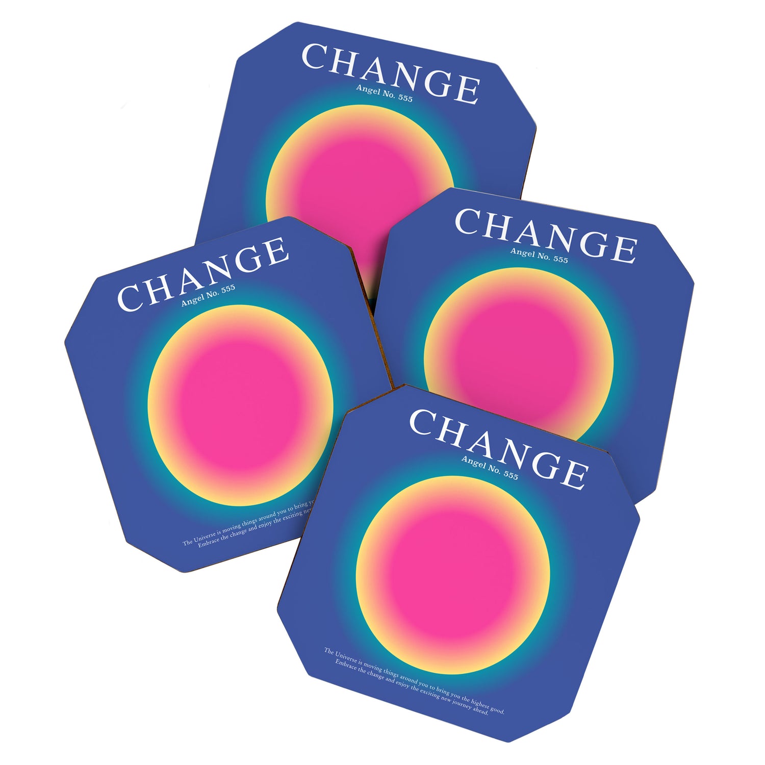 Gradient Angel Numbers: Angel Number 555 - Change Coaster Gallery Image 1