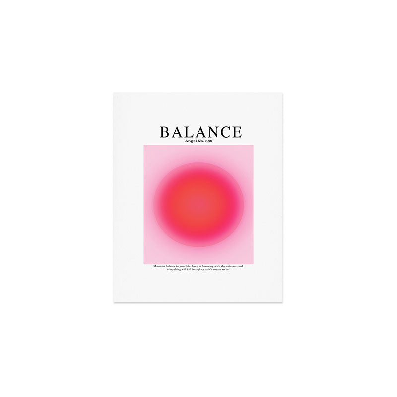 Gradient Angel Numbers: Angel Number 888 - Balance (Pink Palette) Art Print Gallery Image 1