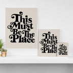 This Must Be The Place - Black & Beige Canvas Print Gallery Image 3