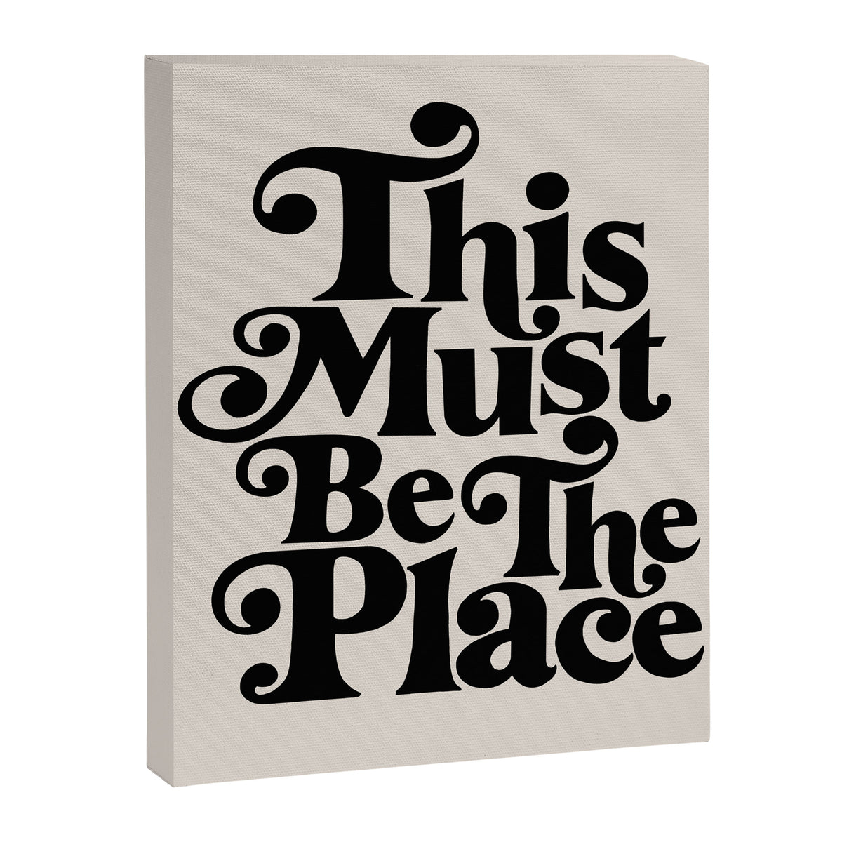 This Must Be The Place - Black & Beige Canvas Print Gallery Image 6