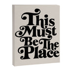 This Must Be The Place - Black & Beige Canvas Print Gallery Image 3