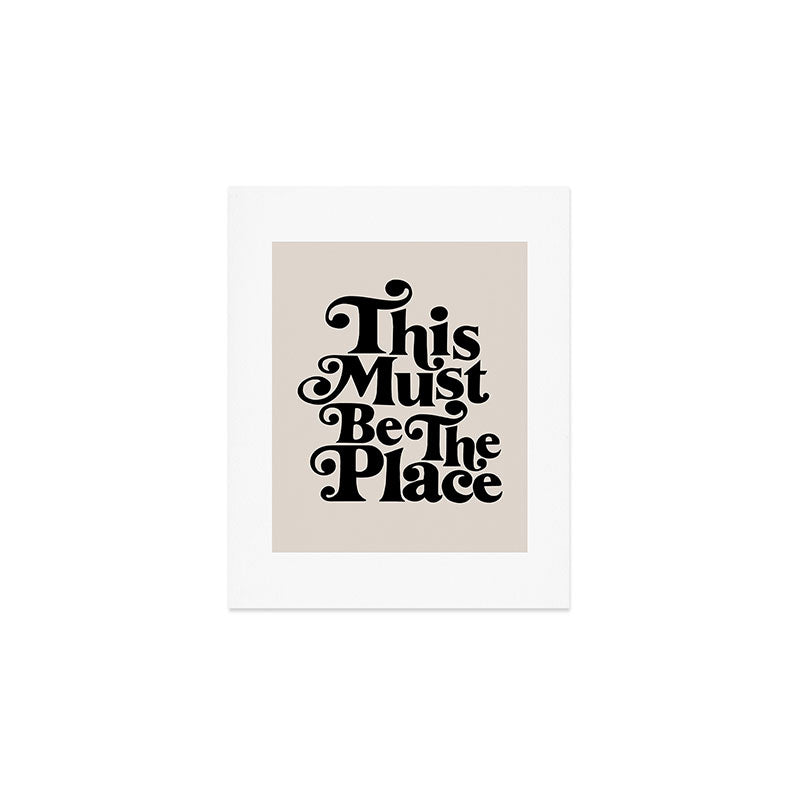This Must Be The Place - Black & Beige Art Print Gallery Image 1