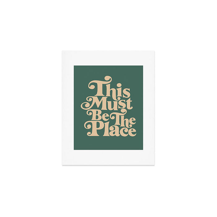 This Must Be The Place - Green & Beige Art Print Gallery Image 1