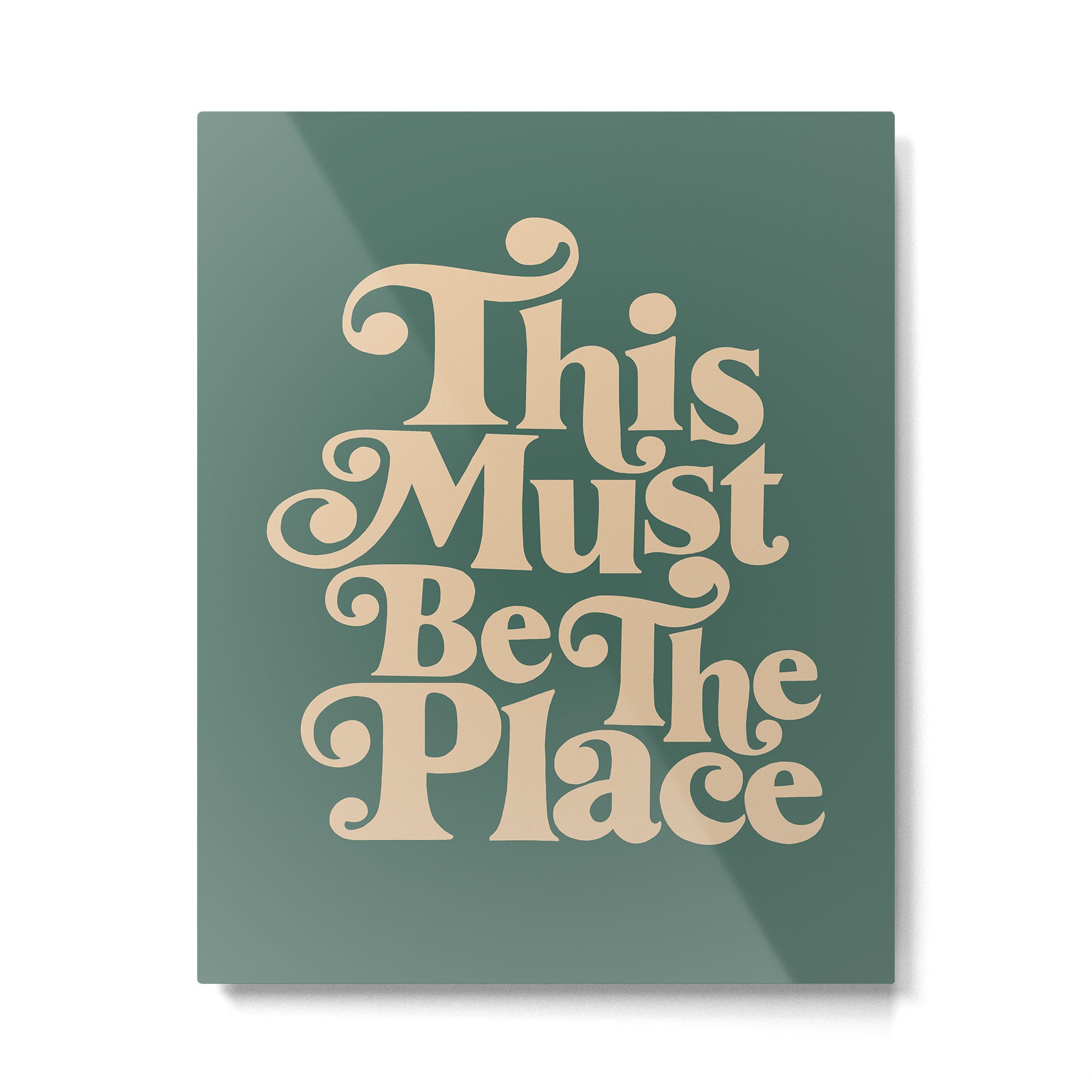 This Must Be The Place - Green & Beige Metal Print Gallery Image 4
