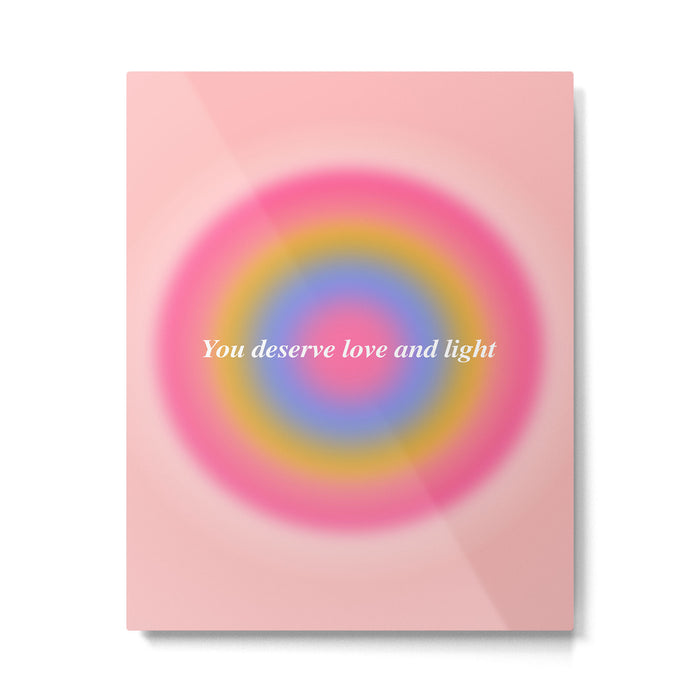 You Deserve Love And Light - Aura Gradient  Metal Print Gallery Image 1