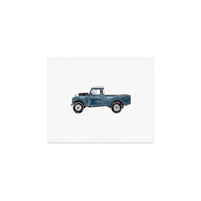 Blue Truck Art Print Gallery Image 1