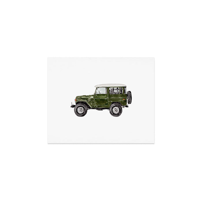 Green Truck Art Print Gallery Image 1