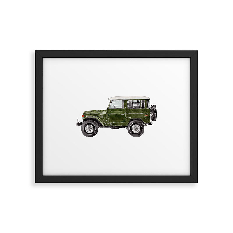 Green Truck Framed Art Print Gallery Image 5