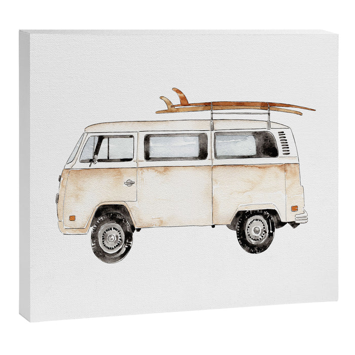 Surf Vintage Minivan Canvas Print Gallery Image 1
