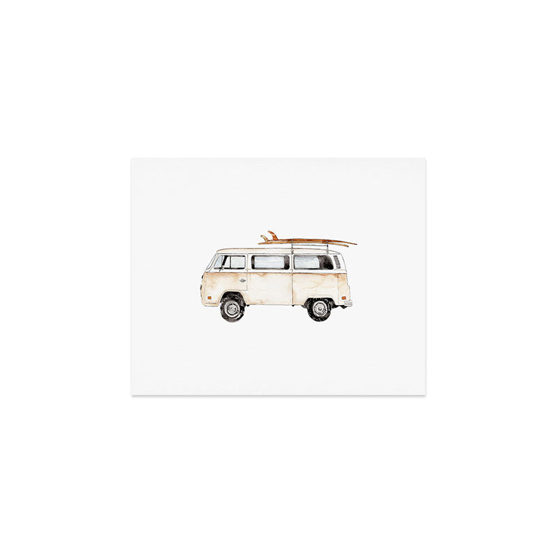 Surf Vintage Minivan Art Print