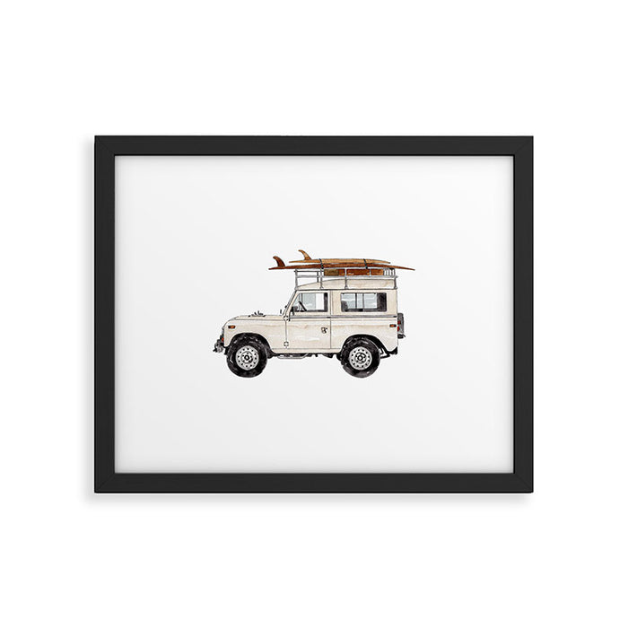 Surf Vintage Truck Framed Art Print Gallery Image 1