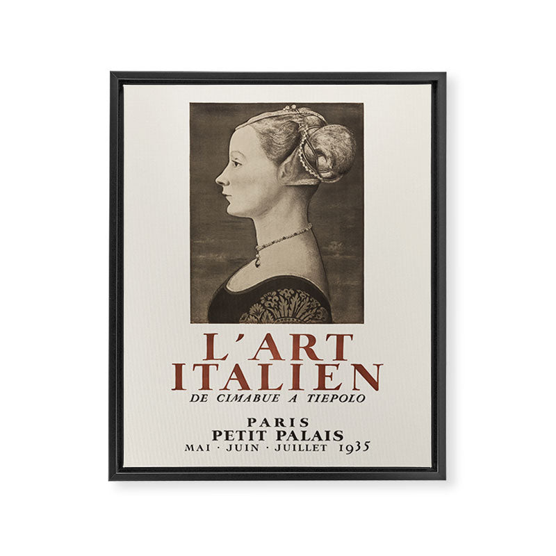  1935 French Art Exhibition Poster - Italian Art from Cimabue to Tiepolo Framed Canvas Print Gallery Image 8
