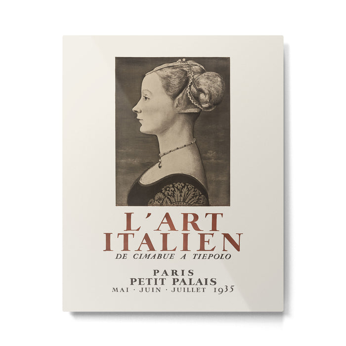  1935 French Art Exhibition Poster - Italian Art from Cimabue to Tiepolo Metal Print Gallery Image 1