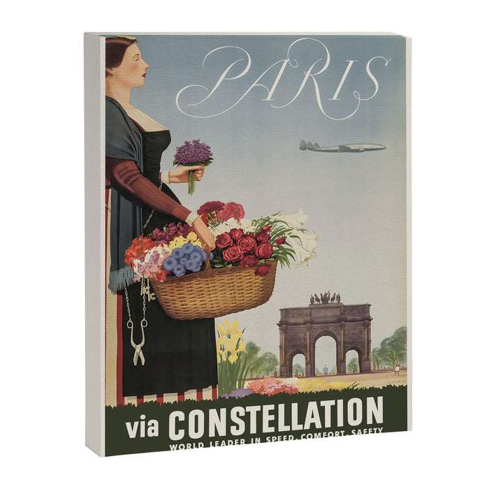 1950s Paris Vintage Travel Poster Canvas Print Gallery Image 1