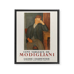Amedeo Modigliani Vintage Exhibition Poster, 1958 Framed Canvas Print Gallery Image 6