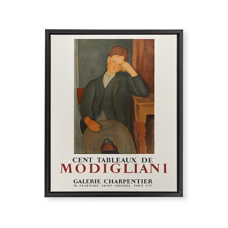 Amedeo Modigliani Vintage Exhibition Poster, 1958 Framed Canvas Print Gallery Image 6