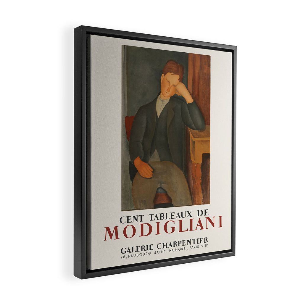 Amedeo Modigliani Vintage Exhibition Poster, 1958 Framed Canvas Print Gallery Image 2