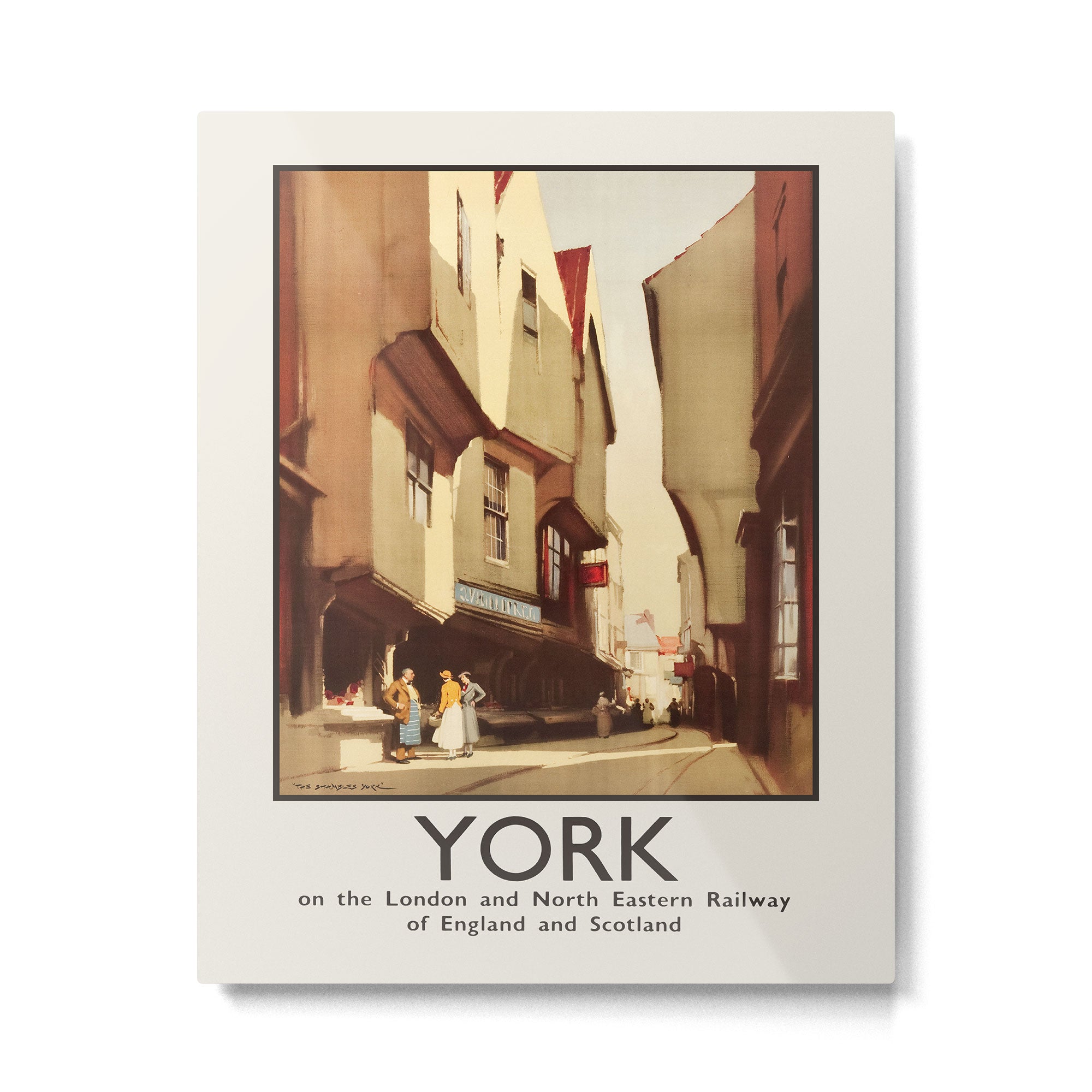 Antique Travel Poster York, England, 1920s Metal Print Gallery Image 4