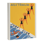 Art Deco Vintage Australia travel poster - Australia Surf Club, 1930s Canvas Print Gallery Image 6
