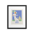 Art Deco Vintage Travel Poster - Spend Summer Days in Vienna, 1930s Framed Art Print Gallery Image 5