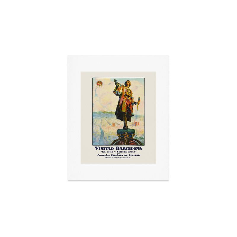 Barcelona Vintage travel poster, 1920s  Art Print Gallery Image 1