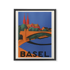 Basel, Switzerland Travel Poster, 1937 Framed Canvas Print Gallery Image 6