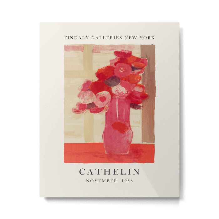Bernard Cathelin Vintage Exhibition Poster, 1958 Metal Print Gallery Image 1