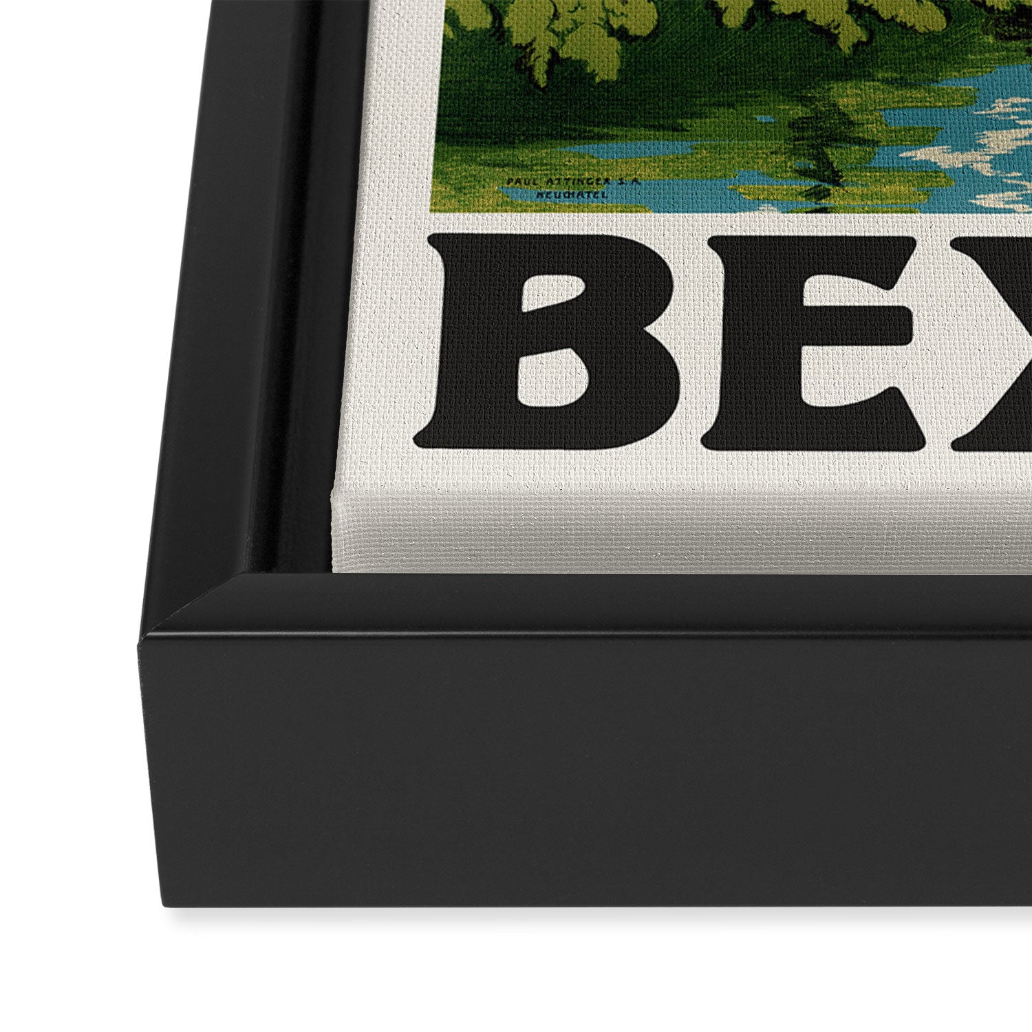 Bex Vintage Swiss Travel Poster, 1930s Framed Canvas Print Gallery Image 3