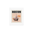 Boston Massachusetts Vintage travel poster, 1950s Art Print Gallery Image 1