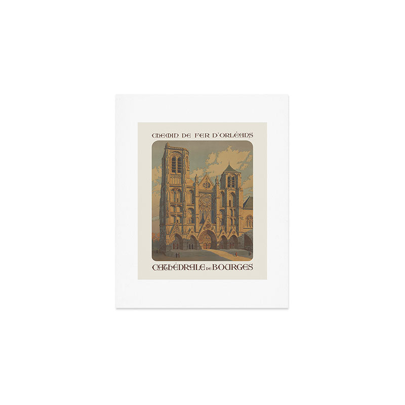 Bourges France Vintage Travel Poster, 1920s Art Print Gallery Image 1