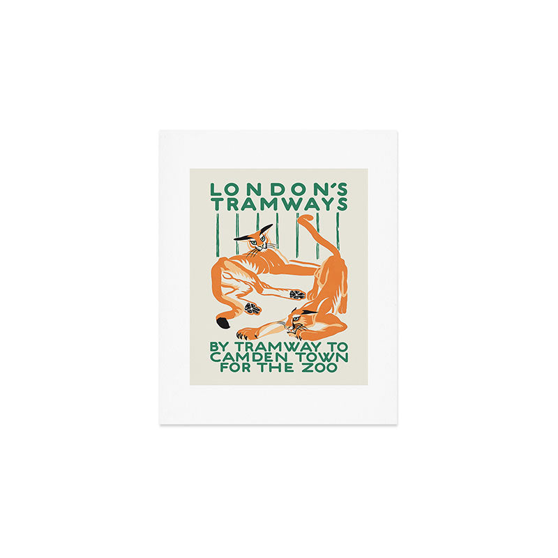 Camden Town, London - Vintage Zoo poster, 1925 Art Print Gallery Image 1