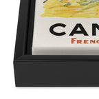 Cannes Vintage Travel Poster, 1950s Framed Canvas Print Gallery Image 3