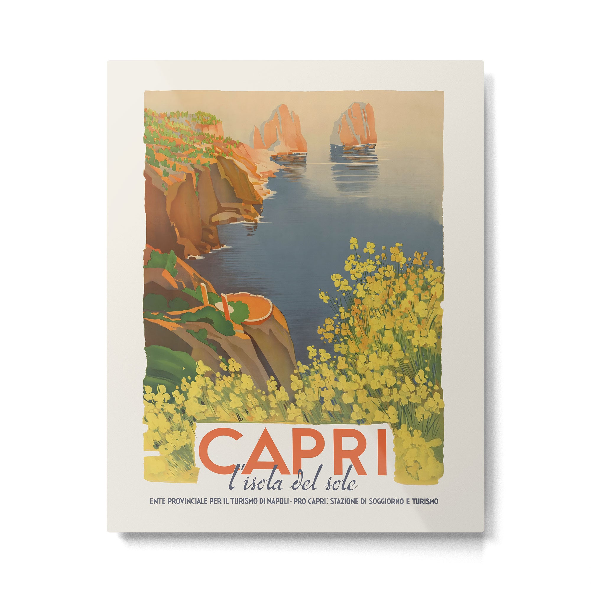 Capri Italy Vintage Travel Poster, 1948 Metal Print Gallery Image 4