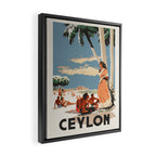 Ceylon Sri Lanka Vintage Travel Poster, 1948 Framed Canvas Print Gallery Image 2