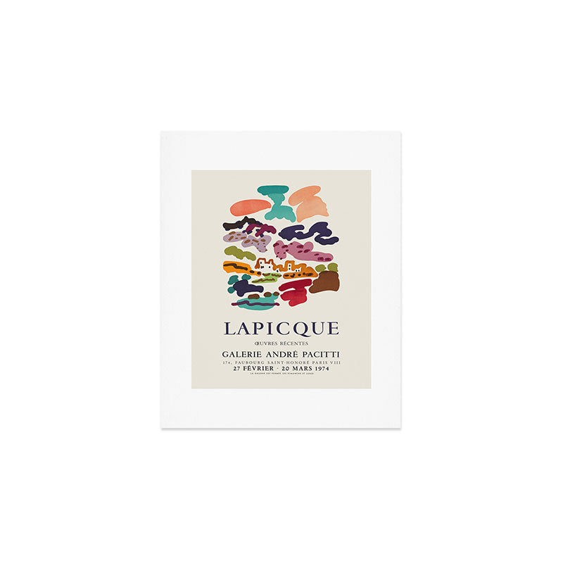 Charles Lapicque Vintage Exhibition Poster, 1974 Art Print Gallery Image 1