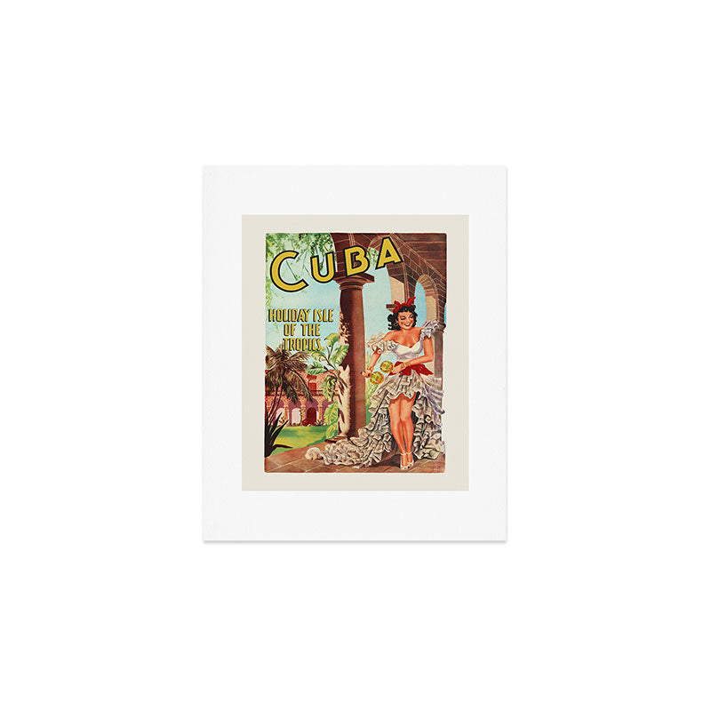 Cuba Vintage Travel Poster, 1949 Art Print Gallery Image 1