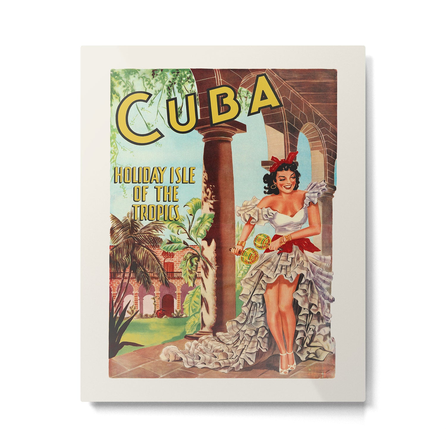 Cuba Vintage Travel Poster, 1949 Metal Print Gallery Image 4