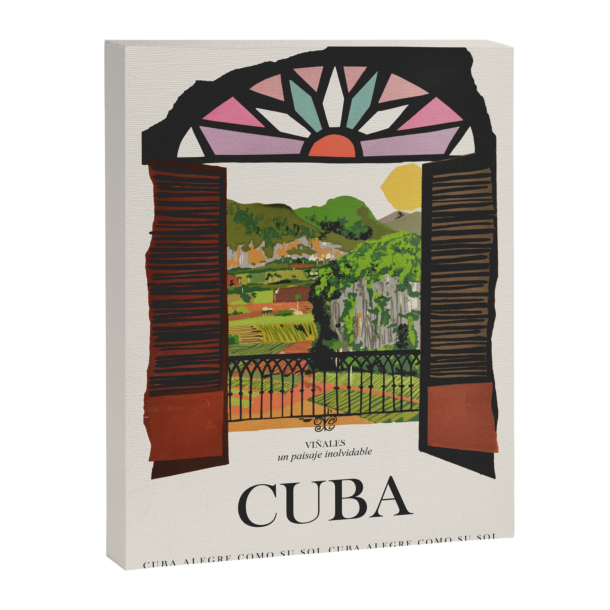 Cuba Vintage Travel Poster, 1950s Canvas Print Gallery Image 6