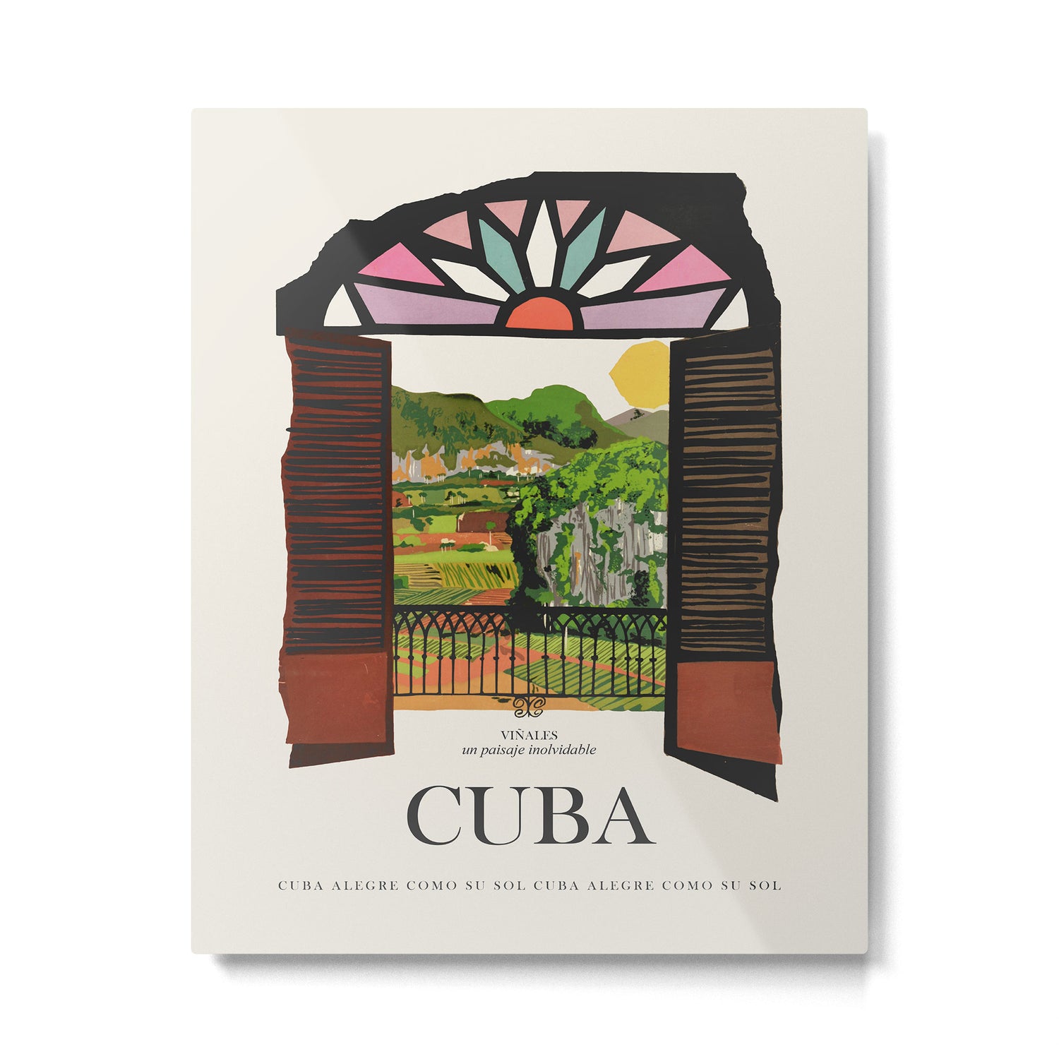 Cuba Vintage Travel Poster, 1950s Metal Print Gallery Image 4