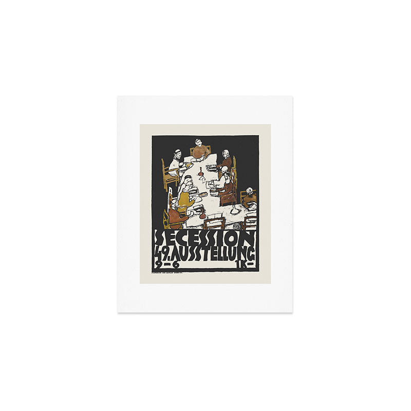 Egon Schiele Vintage Exhibition Poster, 1918 Art Print Gallery Image 1