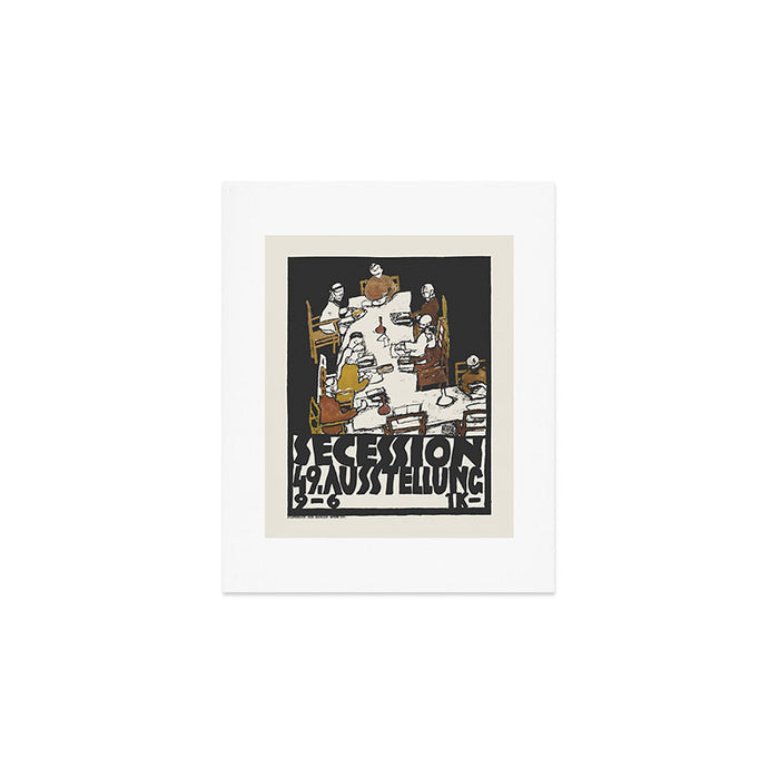 Egon Schiele Vintage Exhibition Poster, 1918 Art Print Gallery Image 1