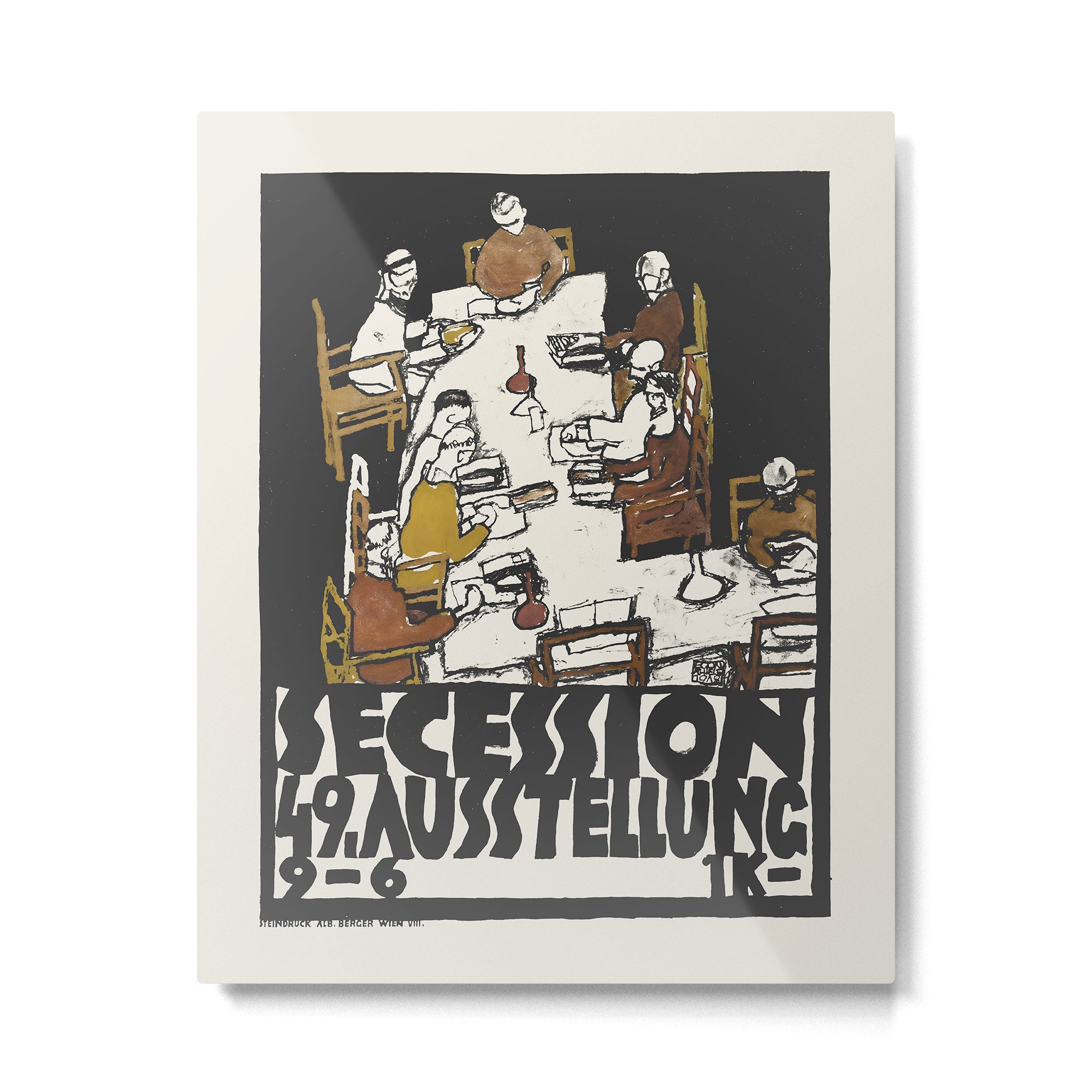 Egon Schiele Vintage Exhibition Poster, 1918 Metal Print Gallery Image 4