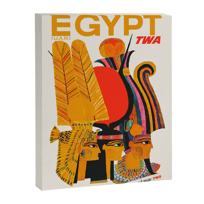 Egypt Vintage Mid Century Travel Poster, 1960 Canvas Print Gallery Image 1